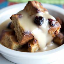 Classic Bread Pudding with Whiskey Sauce-Alcohol-Free Delight