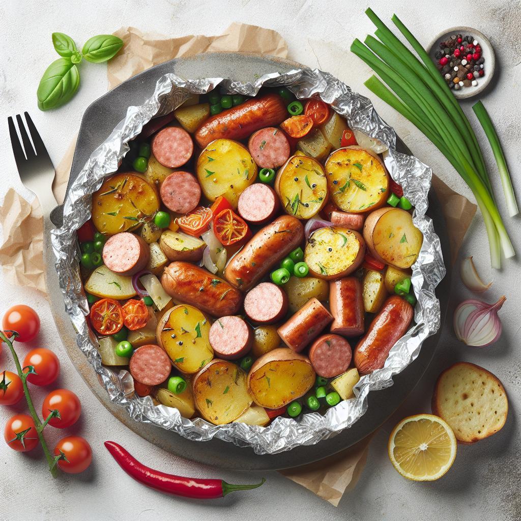 Savor the Easy and Tasty Sausage Potato Foil Packet Meal