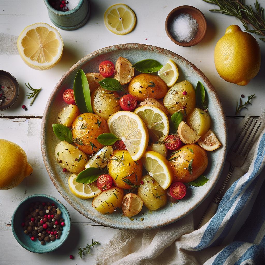 Zesty Greek Lemon Potatoes: A Tangy Taste of the Med