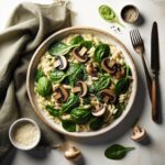 Velvety Spinach & Mushroom Orzo: A Creamy Delight Recipe
