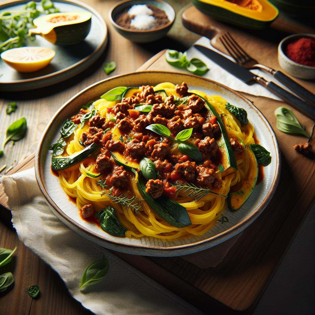 Spaghetti Squash Reinvented: Savory Meat Sauce Delight