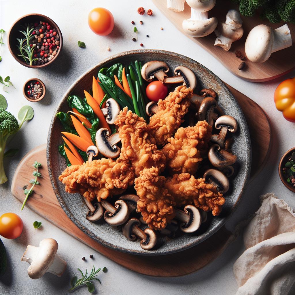 Crispy Plant-Based Fried Chicken: Oyster Mushroom Magic