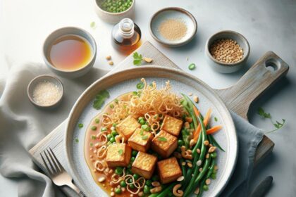 Crunchy Crispy Tofu with Irresistible Peanut Sauce Magic