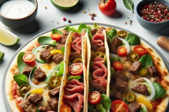 Savor the Fusion: Irresistible Beef Taco Pizza Delight