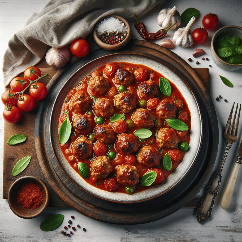 Savory Turkey Meatballs Simmered in Rich Tomato Sauce