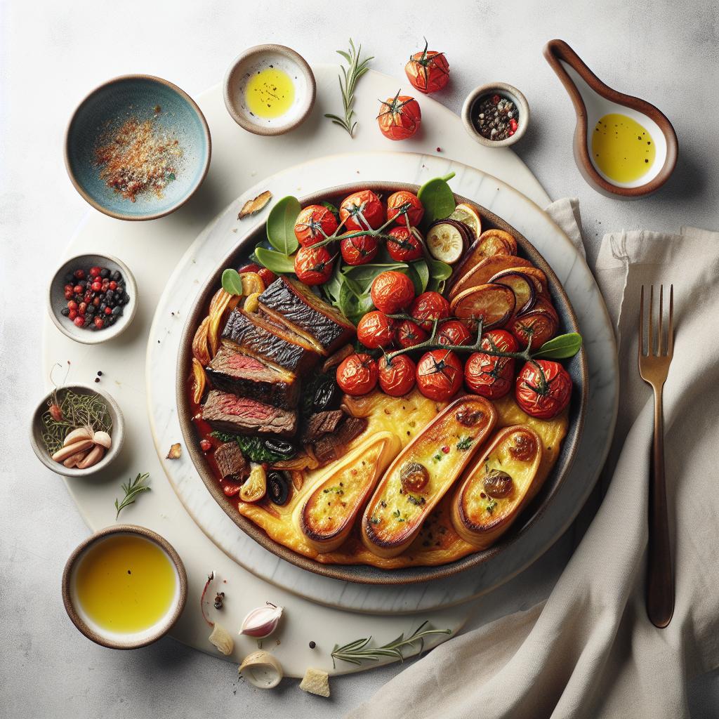 Savor Beef Moussaka & Roasted Tomato Bruschetta-No Alcohol