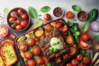 Savor Beef Moussaka & Roasted Tomato Bruschetta-No Alcohol