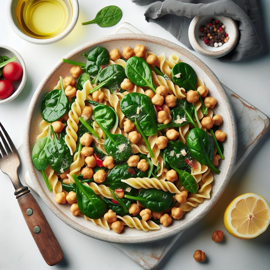 Wholesome Chickpea & Spinach Pasta: A Nutritious Delight