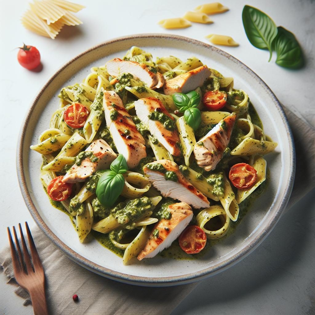Savor the Flavor: Creamy Pesto Chicken Pasta Delight