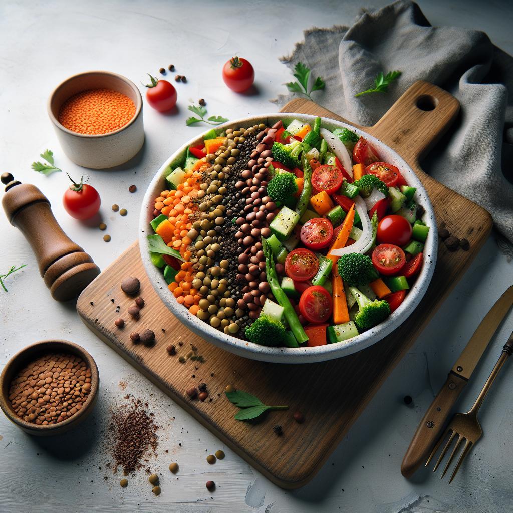 Lentil and Vegetable Salad: A Nutritious Burst of Freshness