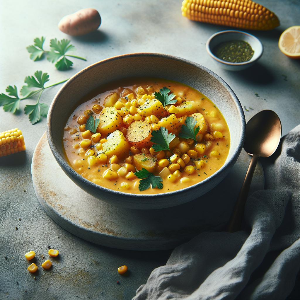 Hearty Corn Chowder with Potatoes: A Comforting Classic