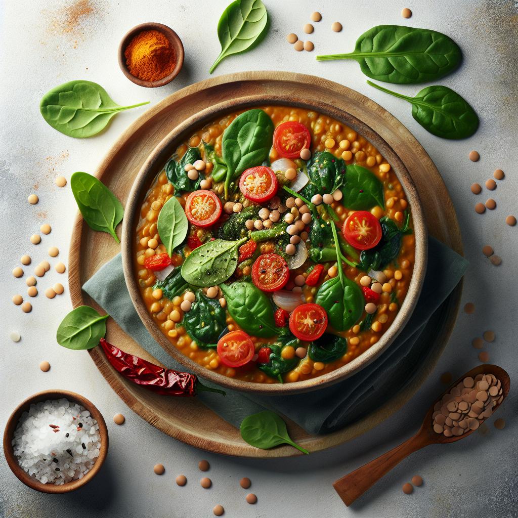 Wholesome Lentil and Spinach Curry: A Nutritious Delight
