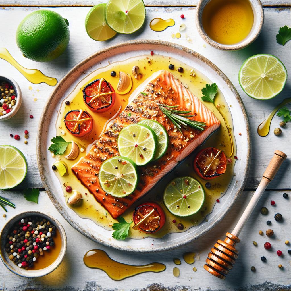 Zesty Baked Salmon with Honey and Lime: A Flavorful Twist